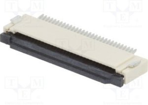 DS1020-11-30VBT1-R, Разъем: FFC (FPC); горизонтальный; PIN: 30; ZIF; SMT; луженые; 30мОм