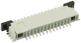1-84953-4, FPC 1mm Pitch 14 Way Right Angle Female FPC Connector, ZIF Top Contact