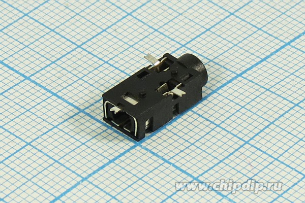 Гнездо SMD 3,5 стерео на плату, 3 контакта, QCKXZ3-3,5-26; Q-198 Z гн 3,5стерео\3C\плат SMD\\\QCKXZ3-3,5-26\