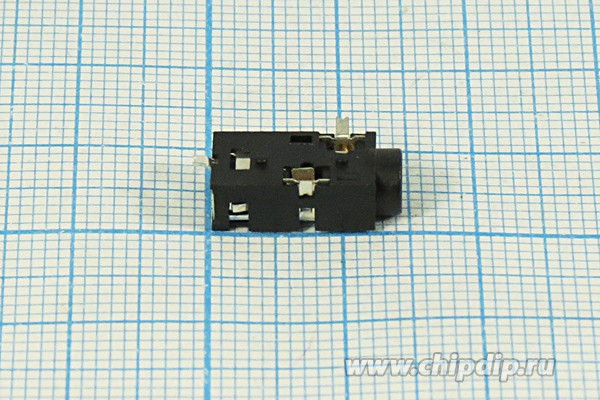 Гнездо SMD 3,5 стерео на плату, 3 контакта, QCKXZ3-3,5-26; Q-198 Z гн 3,5стерео\3C\плат SMD\\\QCKXZ3-3,5-26\