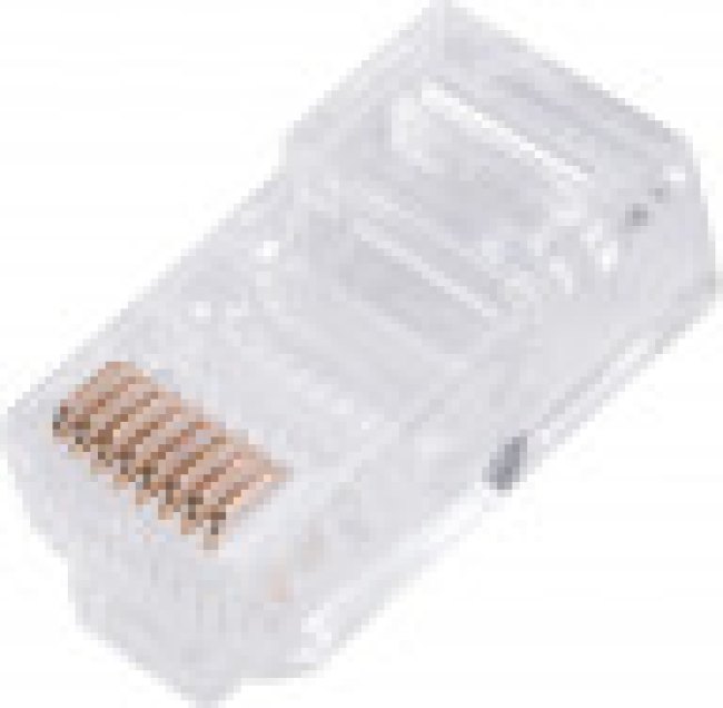 TPR-8P8C-S2, Вилка RJ-45, 8P8C для круглого одножильного кабеля TPR-8P8C-S2, Вилка RJ-45, 8P8C для круглого одножильного кабеля