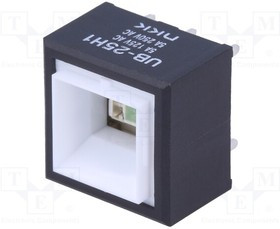 UB25SKW035F, Переключатель: кнопочный; Пол: 2; DPDT; 5A/125ВAC; ON-(ON)