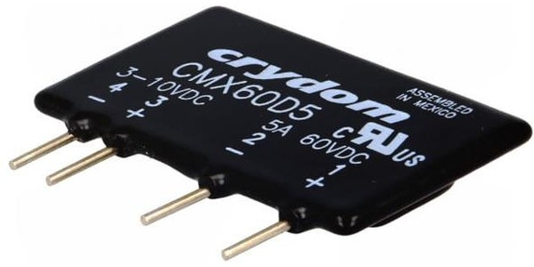 CMX60D5, Solid State Relays - PCB Mount PCB SIP SSR, 60Vdc 5A, 3-10Vdc In