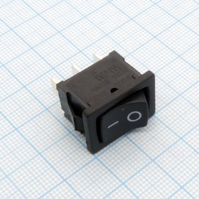DS RWB-102 ON-ON, 2 положения клавиши, 1группа на переключение, 250V/6A, контакты шириной 4.8мм