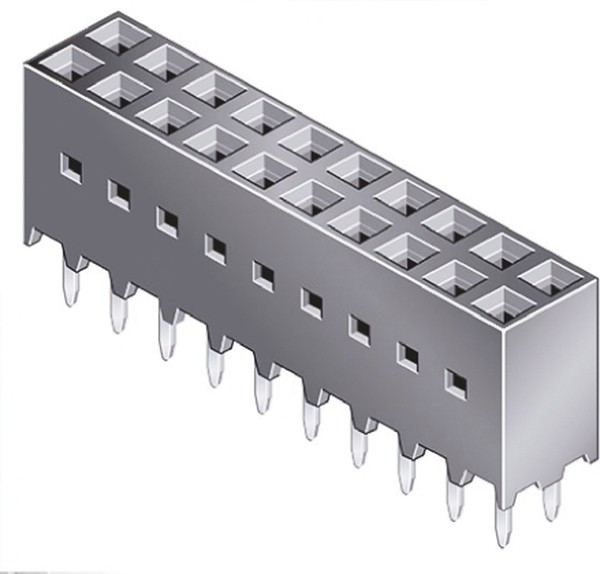 76342-310LF, Conn Socket Strip RCP 20 POS 2.54mm Solder ST Top Entry Thru-Hole Tube