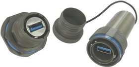 USB3F2ZNSCC, USB Connectors USB SqrFlngRcpt+Cap