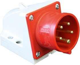 Вилка настенная 32А 400V 3P+N+E IP44 525-6