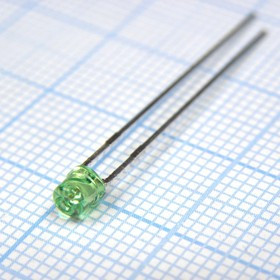 L-1334GT, LED; 3mm; green; 2?6mcd; 130°; Front: flat; 2.2?2.5V; 3x3.1mm