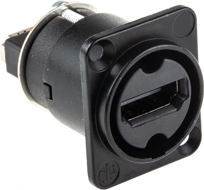 Neutrik NAHDMI-W-B проходной разъем HDMI,D-посадка,чёрный корпус Neutrik NAHDMI-W-B проходной разъем HDMI,D-посадка,чёрный корпус