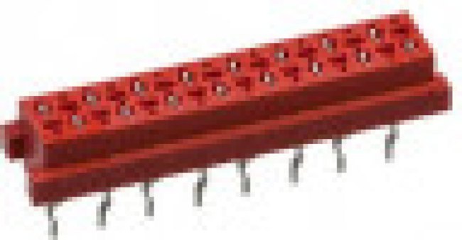 1-215079-6, Conn Micro Socket Strip SKT 16 POS 1.27mm Solder ST Top Entry Thru-Hole T/R