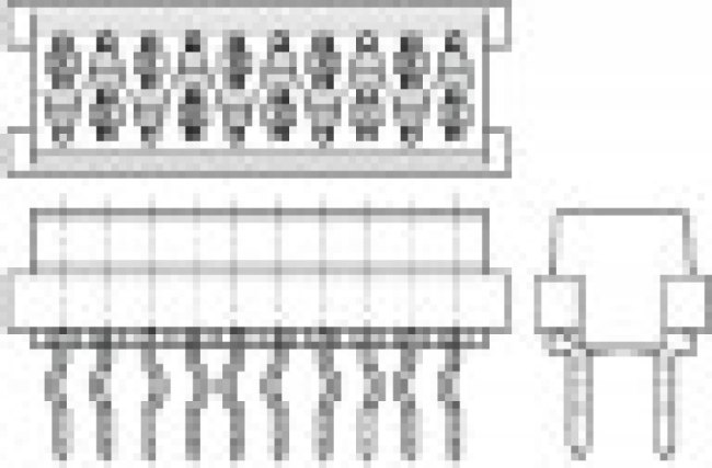 1-215079-6, Conn Micro Socket Strip SKT 16 POS 1.27mm Solder ST Top Entry Thru-Hole T/R