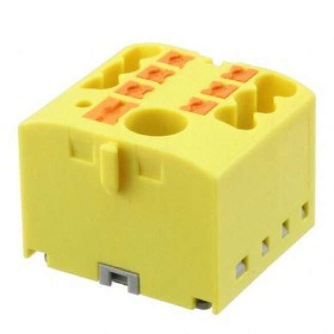 3273336, DIN Rail Terminal Blocks PTFIX 6/6X2,5 YE 2.5mm2 w/6mm2 feedin