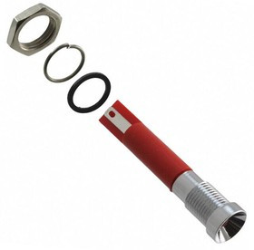 Q8R1CXXR12E, LED Panel Mount Indicators INDICATOR 12V 8MM RECESSED RED