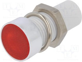 SKC080, Индикат.лампа: LED, плоский, Отв: d8мм, поликарбонат, OLED: 5мм