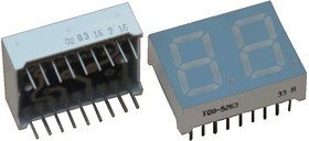 TOD-5263AMR-N, Индикатор красный 25.00х19.00мм общий катод