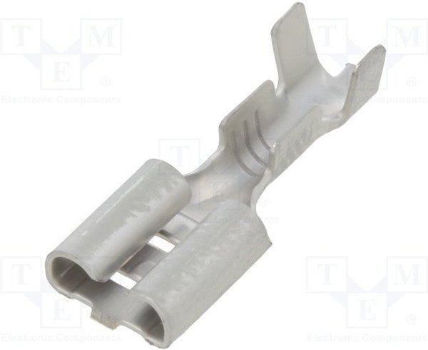 ST-005/05-20T, Наконечник: плоская, 6,3мм, 0,8мм, "мама", 0,5-2мм2, обжим, луженые