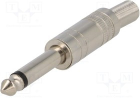 JC-013, Вилка, Jack 6,3мм, "папа", mono,с амортизатором, Кол-во полюс: 2