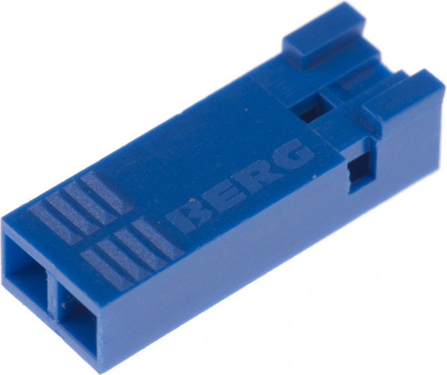 65240-002LF, Conn Housing RCP 2 POS 2.54mm Crimp ST Cable Mount Blue Bag