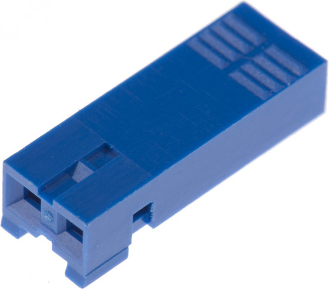 65240-002LF, Conn Housing RCP 2 POS 2.54mm Crimp ST Cable Mount Blue Bag