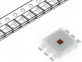 OSR5XAT3C1E, Power LED; red; 120°; 700mA; ?d: 620?630nm; Pmax: 2.4W; P: 3W; 70?80lm
