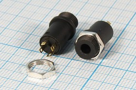 Розетка 3.5 стерео, контакты 4C\4P, плату d-7,8, JACK-FEM-3,5-4P