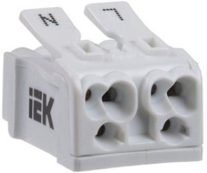 Клемма пружинная соединительная КСП2-L+N IEK UKZ-B06-2P-F0-E0-10 Клемма пружинная соединительная КСП2-L+N IEK UKZ-B06-2P-F0-E0-10