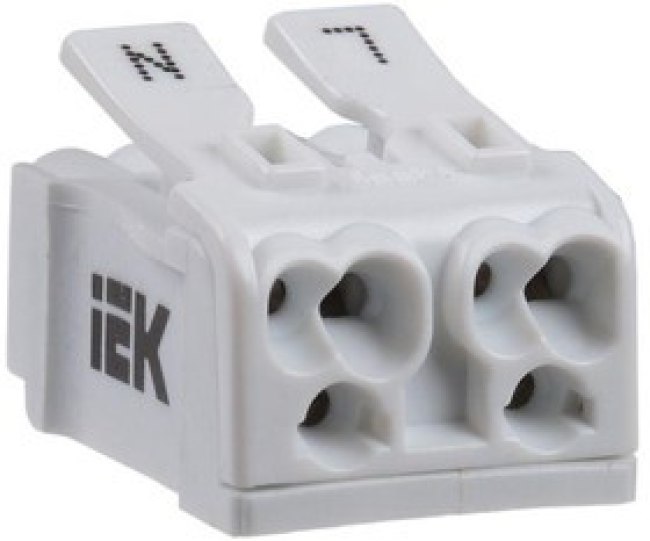 Клемма пружинная соединительная КСП2-L+N IEK UKZ-B06-2P-F0-E0-10