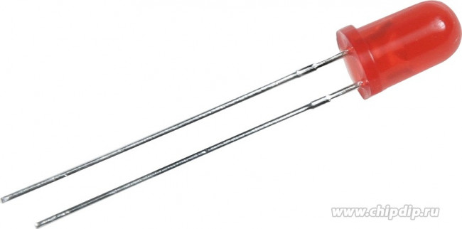 L-7113LID, Светодиод 5мм/красный/617нм/ 1.2-4мкд/30°/2мА