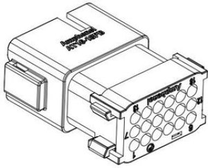 AT16-18PE-K004, Automotive Connectors 18 Position Receptac Cap, Keyed E, Black
