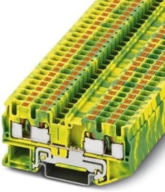 PT 4-QUATTRO-PE, Клеммная колодка на DIN рейку, 4 вывод(-ов), 24 AWG, 10 AWG, 6 мм², Вставной, 38 А