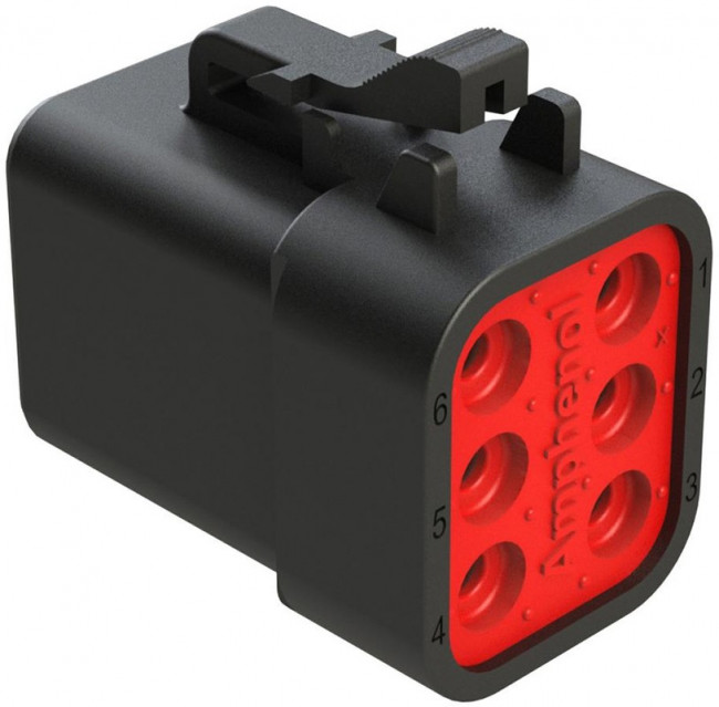 ATP06-6S-BLK, Automotive Connectors 6-Position Plug, Female, Black