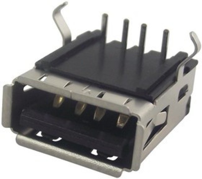 67643-2910, Разъем USB, USB Типа A, USB 2.0, Гнездо, 4 вывод(-ов), Монтаж в Сквозное Отверстие, Прямой Угол