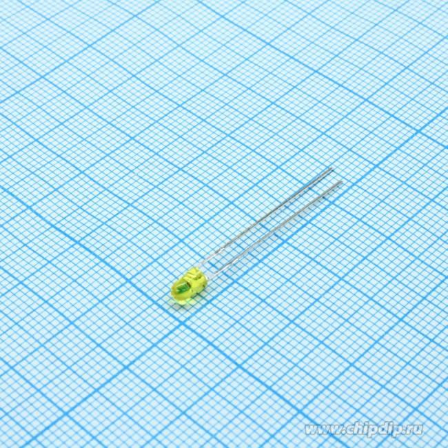L-934YT, Светодиод 3мм/желтый/588нм/ 8-20мкд/прозрачный желтый/50°