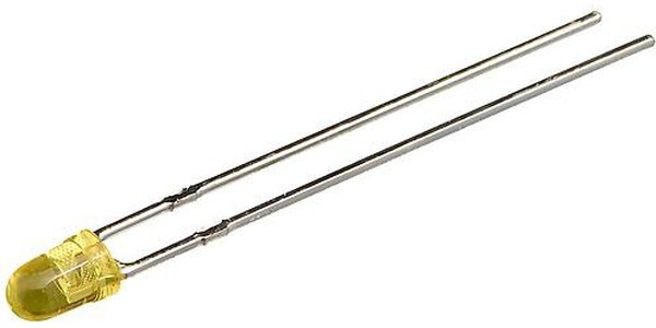 L-934YT, Светодиод 3мм/желтый/588нм/ 8-20мкд/прозрачный желтый/50°