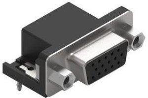 D-Sub connector, 15 pole, high density, angled, solder connection, 618015330923 D-Sub connector, 15 pole, high density, angled, solder connection, 618015330923