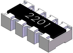 MP005614, Фиксированный резистор цепи, 680 Ом, Изолированный, 4 элемент(-ов), 0804 [2010 Метрический