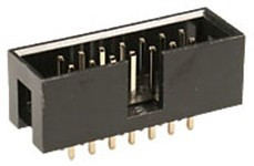 BH-14 (IDC-14MS), вилка на плату шаг 2.54мм прямая (118-A-14GSK)