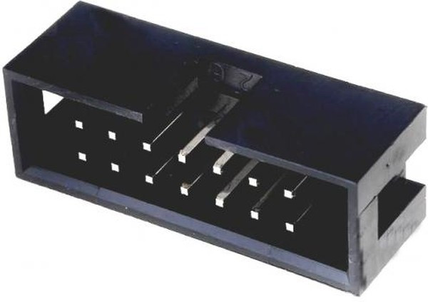 BH-14 (IDC-14MS), вилка на плату шаг 2.54мм прямая (118-A-14GSK)