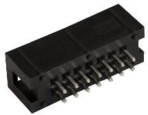 BH-14 (IDC-14MS), вилка на плату шаг 2.54мм прямая (118-A-14GSK)