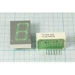 Светодиодный дисплей зеленый, 7 сегментов, 1 разряд, высота 20,3 мм, 1500 мкд, HDSP-8603; №5266 G СД