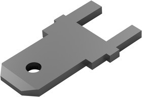 1217057-1, Клемма на печатную плату, 4.75мм x 0.81мм, 0.187" x 0.032", Латунь, 1.4 мм, Олово, 187