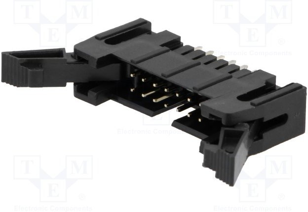 T816-1-50-S1, Гнездо, IDC, "папа", PIN: 50, прямой, с экстрактором, THT, 2,54мм