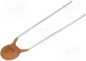 CC-12/500, Конденсатор: керамический, 12пФ, 500В, NP0, ±10%, THT, 5мм CC-12/500, Конденсатор: керамический, 12пФ, 500В, NP0, ±10%, THT, 5мм