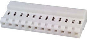 4-640429-2, MTA-156 Series 3.96mm Pitch Right Angle Cable Mount IDC Connector, Socket, 12 Way, 1 Row