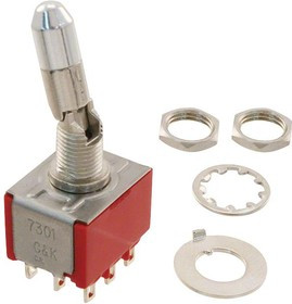 7301K2ZQE, Switch Toggle ON None ON 3PDT Locking Lever Solder Lug 5A 250VAC 28VDC Panel Mount with Threads Medical Bulk 7301K2ZQE, Switch Toggle ON None ON 3PDT Locking Lever Solder Lug 5A 250VAC 28VDC Panel Mount with Threads Medical Bulk