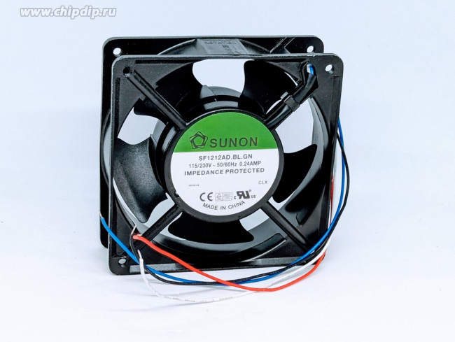 Вентилятор SUNON SF1212AD.BL.GN 115/230V 50/60Hz 0.12/0.24AMP 120x38 4pin