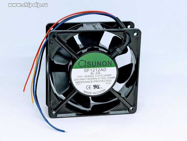 Вентилятор SUNON SF1212AD.BL.GN 115/230V 50/60Hz 0.12/0.24AMP 120x38 4pin