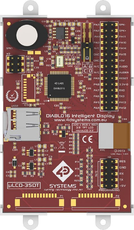 uLCD-35DT, Display Modules 3.5"Intelligent LCD w/ resistive touch