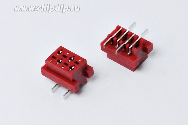 Разъем (Micro Match) MM- 4FSMD розетка, шаг P1.27, контакты 4P, на плату/SMD, , MM- 4FSMD