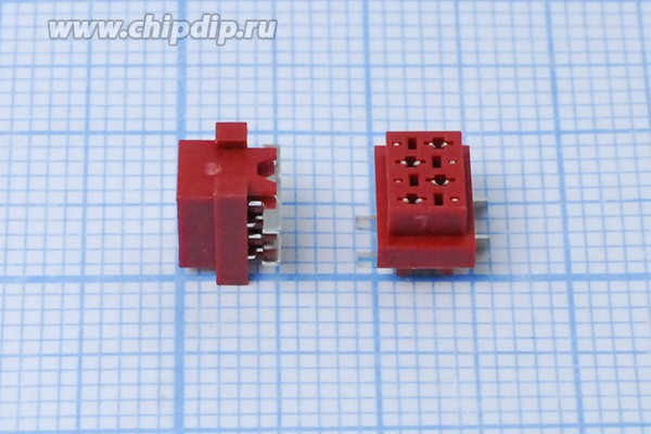 Разъем (Micro Match) MM- 4FSMD розетка, шаг P1.27, контакты 4P, на плату/SMD, , MM- 4FSMD